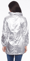 MODA❤️CATWALK❤️ Womens Silver Hooded Jacket db173